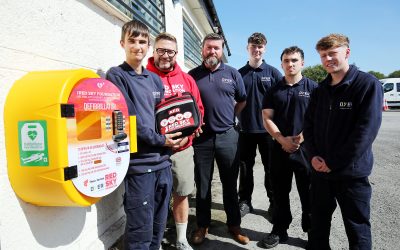 Dyer Apprentices Help Deliver Community Defibrillator